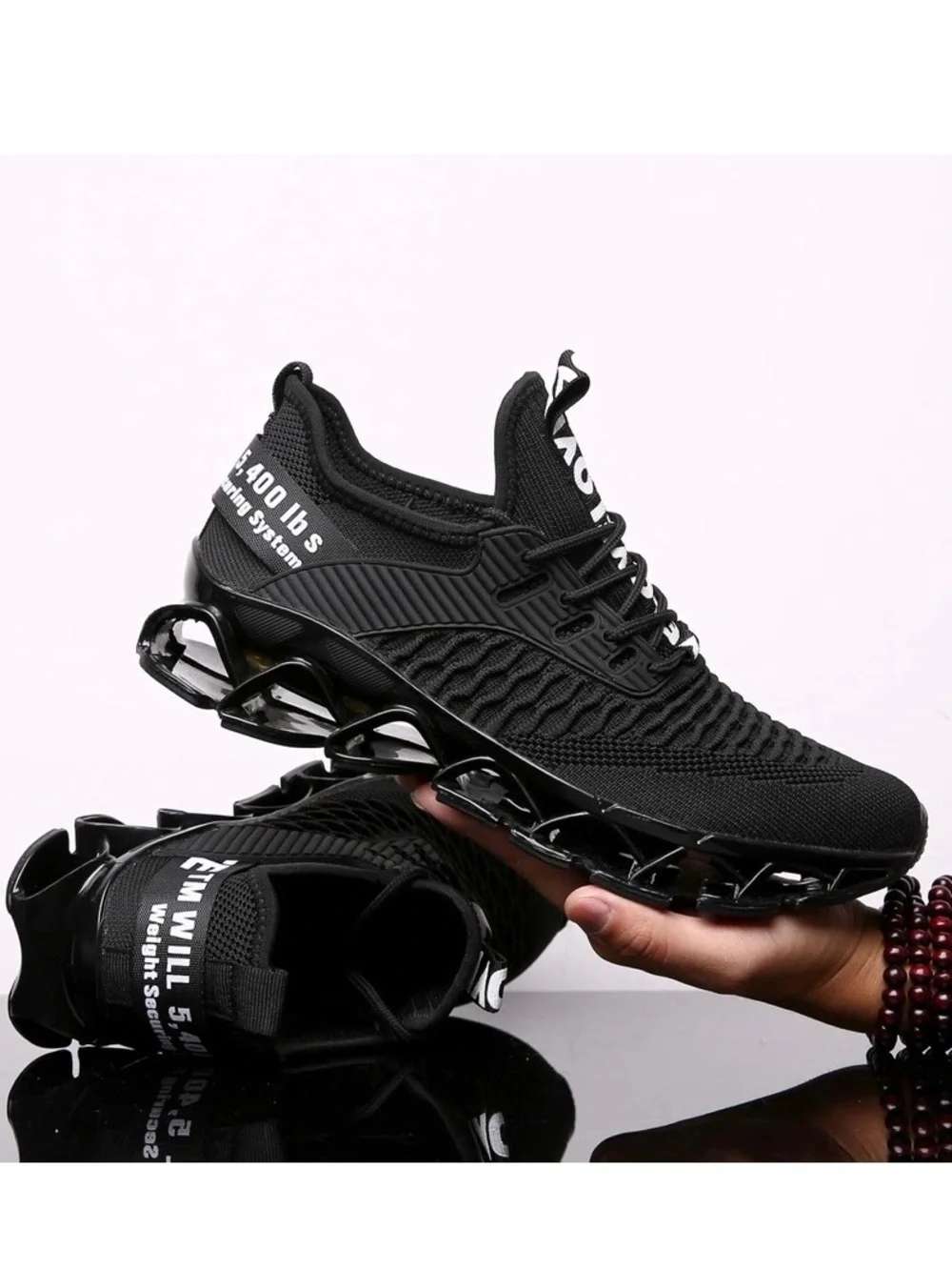 NWOT Chopben Men's Running Shoes Blade Fashion Athletic Sneakers black Size 41